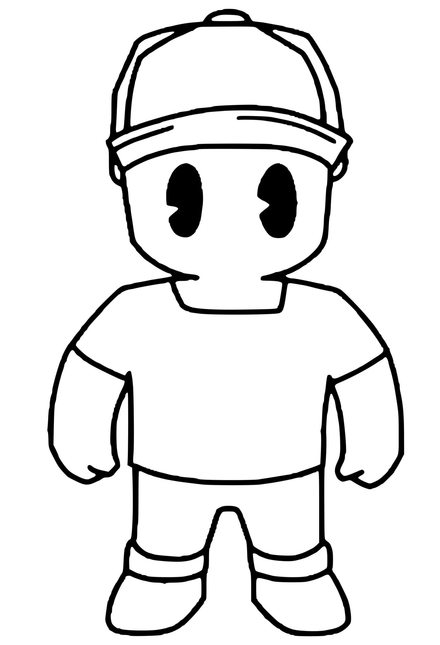 Coloriage Retro Guy Stumble Guys - Stumble guys à imprimer