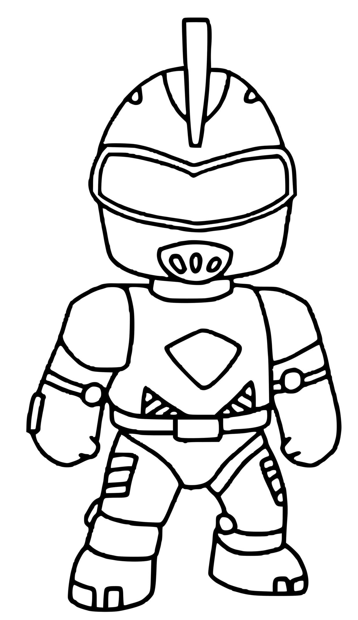 Coloriage Retro Robo Stumble Guys - Stumble guys à imprimer