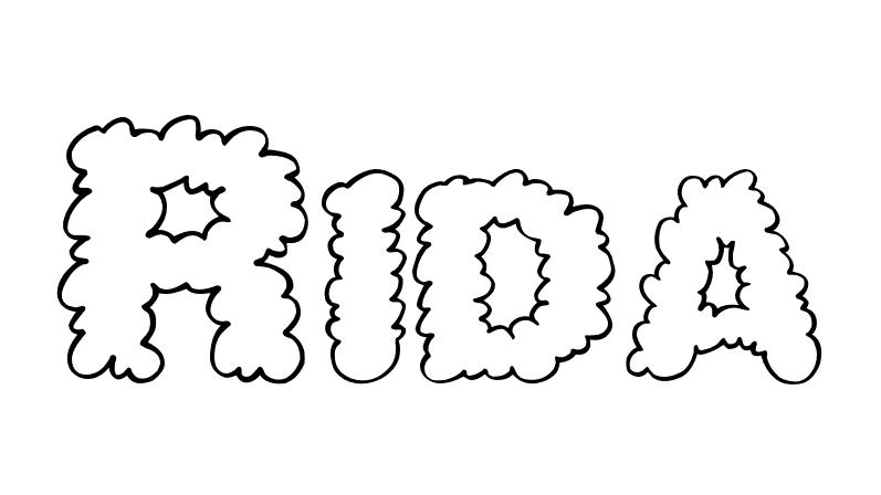 Coloriage Rida - Prénom à imprimer
