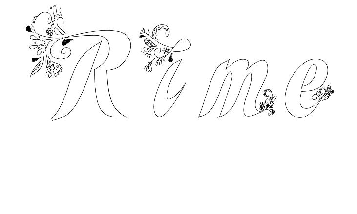 Coloriage Rime - Prénom à imprimer