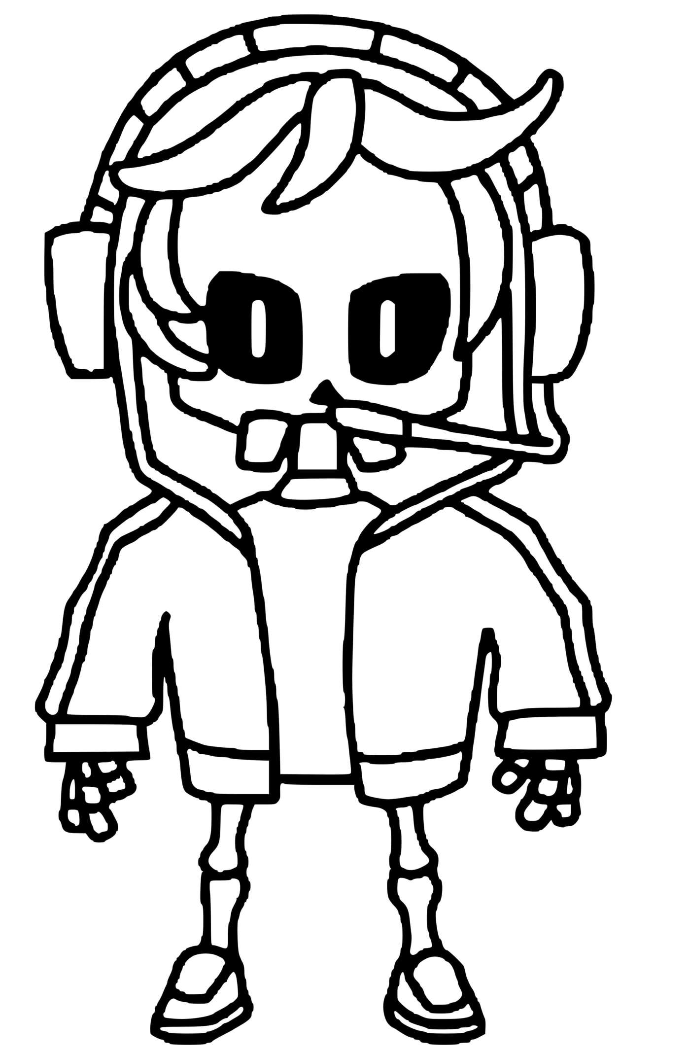 Coloriage Rip Streamer Stumble Guys - Stumble guys à imprimer