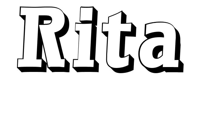 Coloriage Rita - Prénom à imprimer