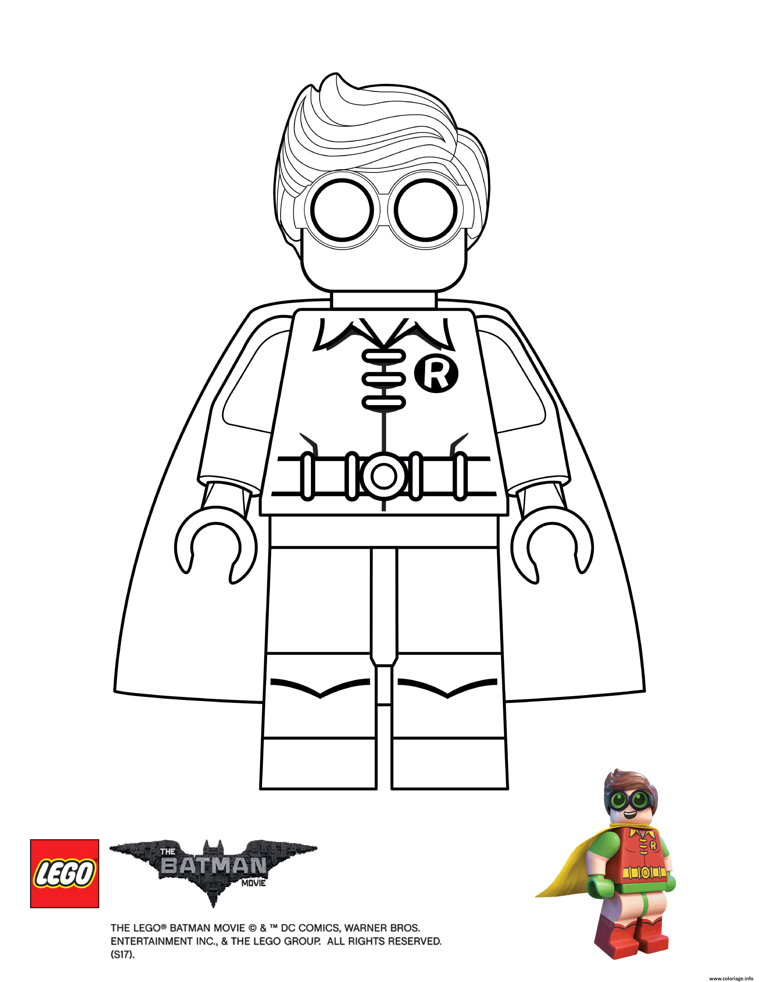 Coloriage Robin Lego Batman Film - Batman à imprimer