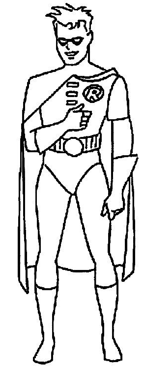 Coloriage Robin - Batman à imprimer