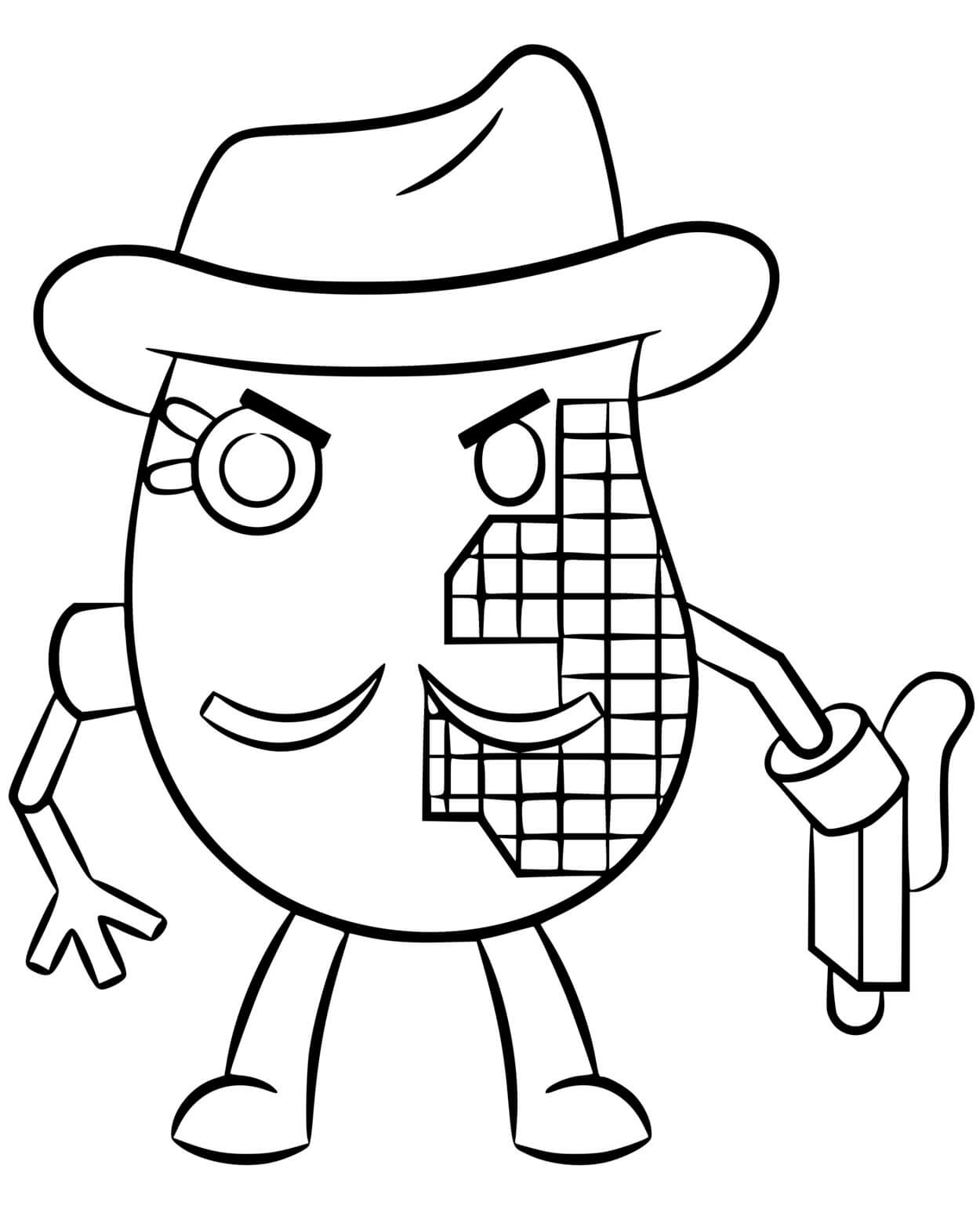 Coloriage Roblox Cyborg Mr P - Roblox à imprimer