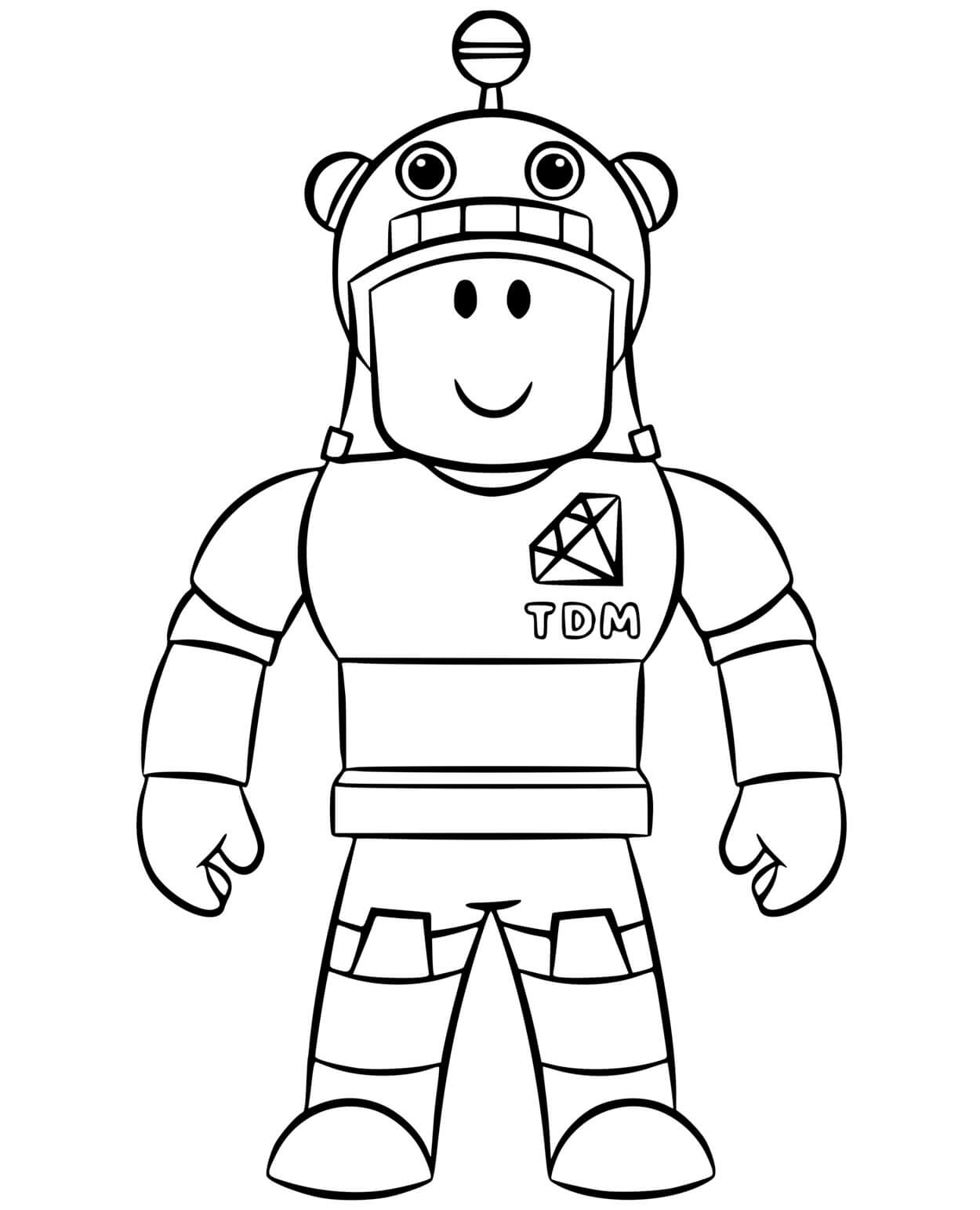 Coloriage Roblox Dantdm - Roblox à imprimer