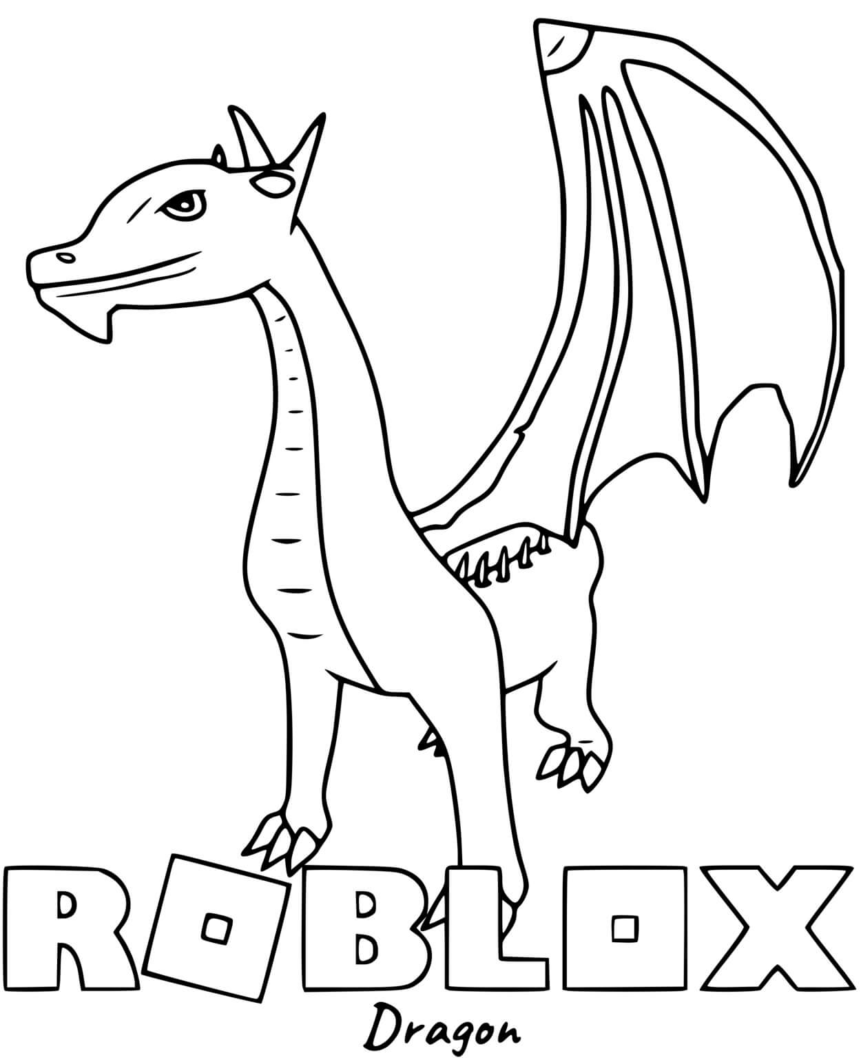 Coloriage Roblox Dragon - Roblox à imprimer