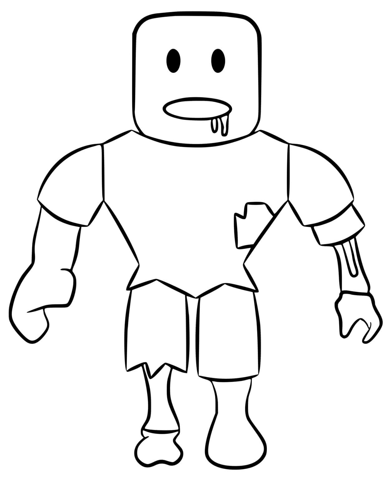 Coloriage Roblox Drooling Zombie - Roblox à imprimer