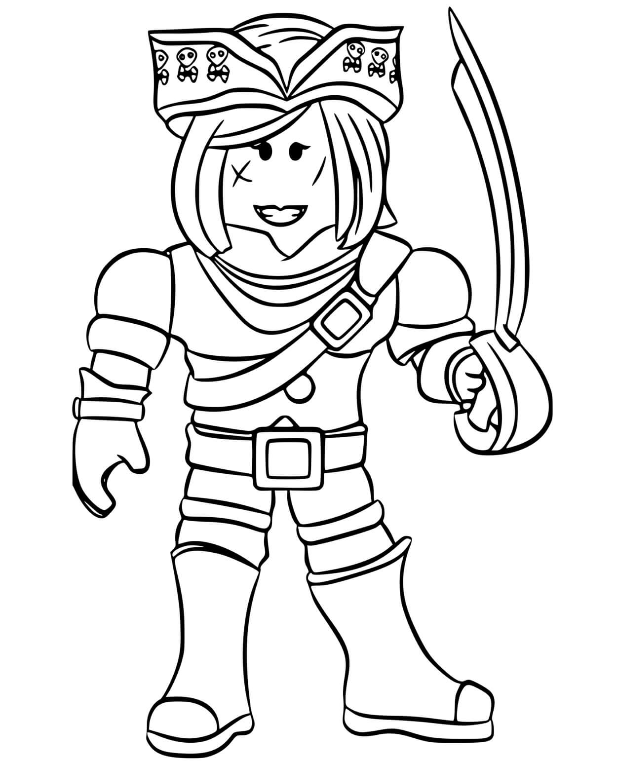 Coloriage Roblox Ezebel The Pirate Queen - Roblox à imprimer