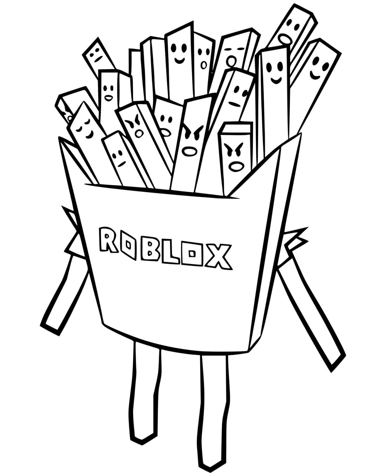 Coloriage Roblox Gang O Fries - Roblox à imprimer