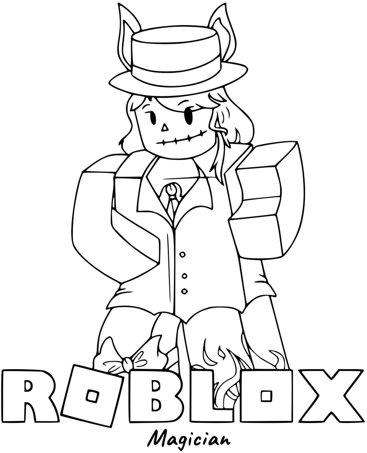 Coloriage Roblox Magician - Roblox à imprimer