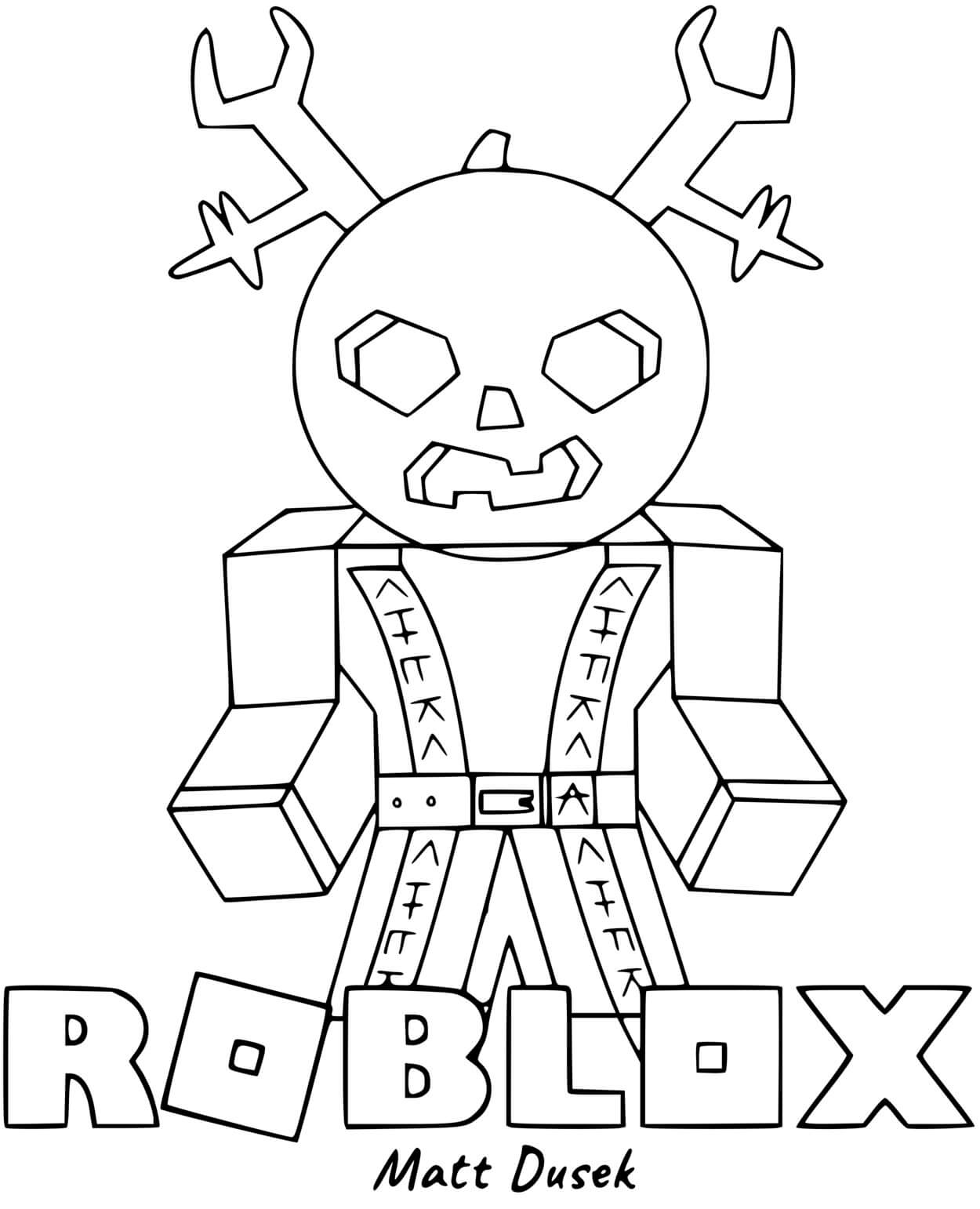 Coloriage Roblox Matt Dusek - Roblox à imprimer
