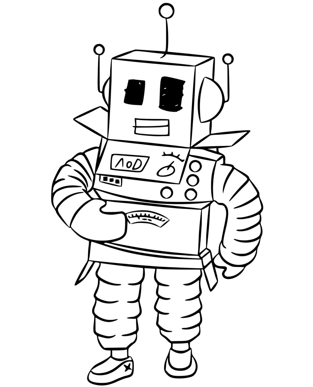 Coloriage Roblox Mr Robot - Roblox à imprimer