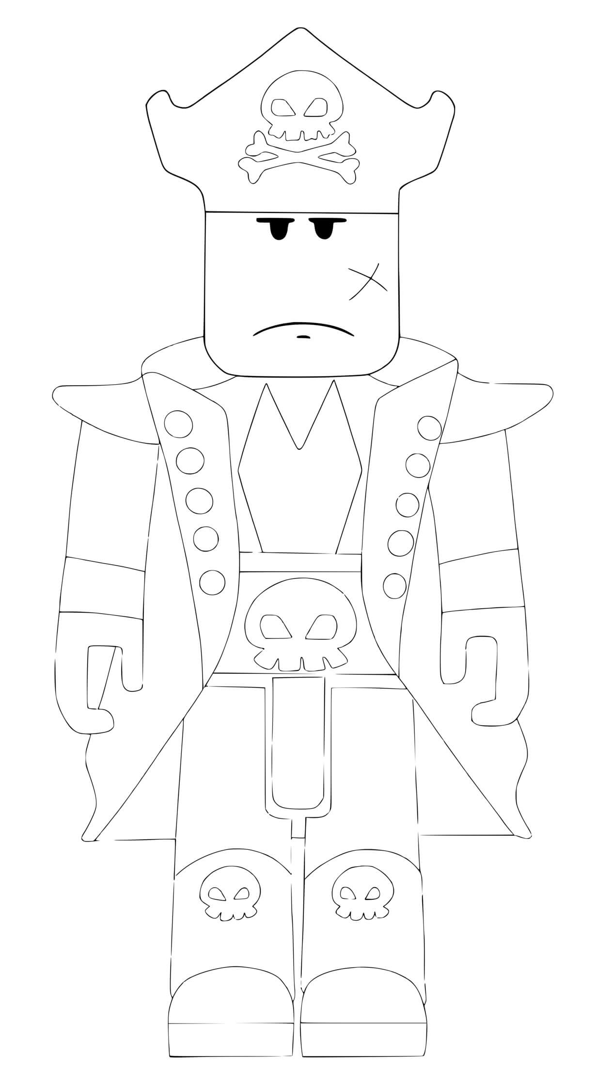 Coloriage Roblox Pirate - Roblox à imprimer