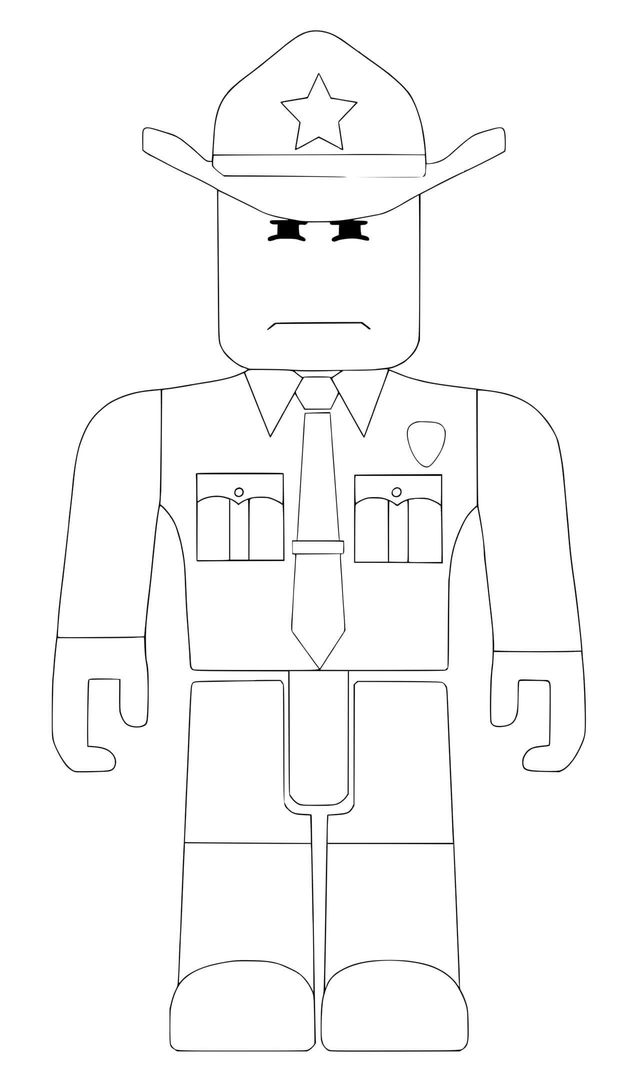 Coloriage Roblox Sheriff - Roblox à imprimer