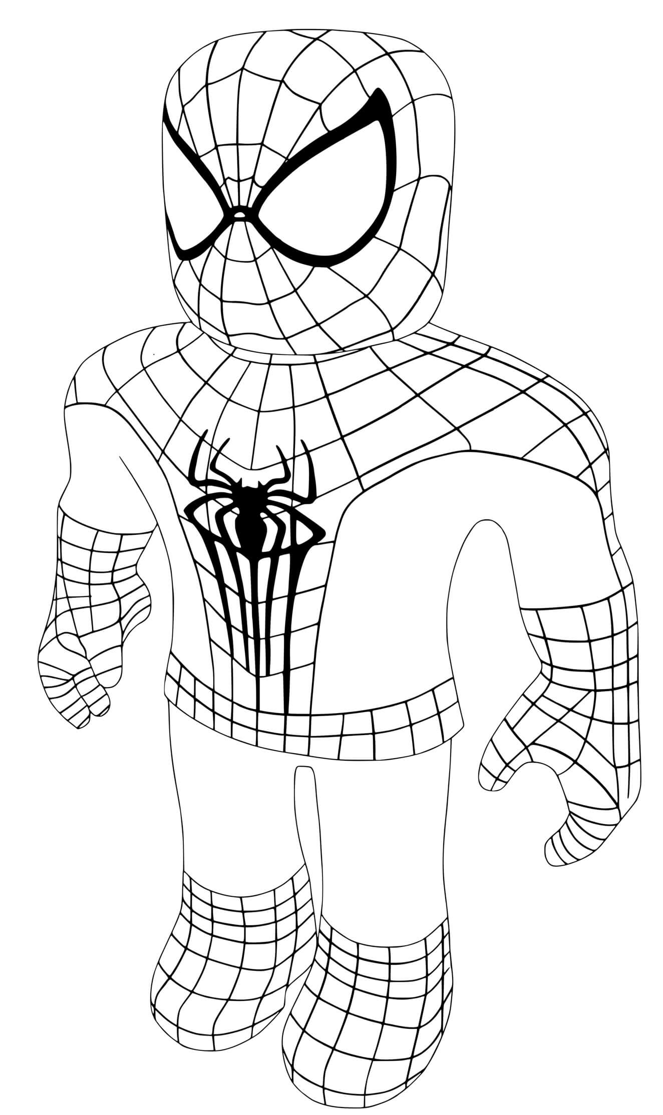 Coloriage Roblox Spiderman - Roblox à imprimer