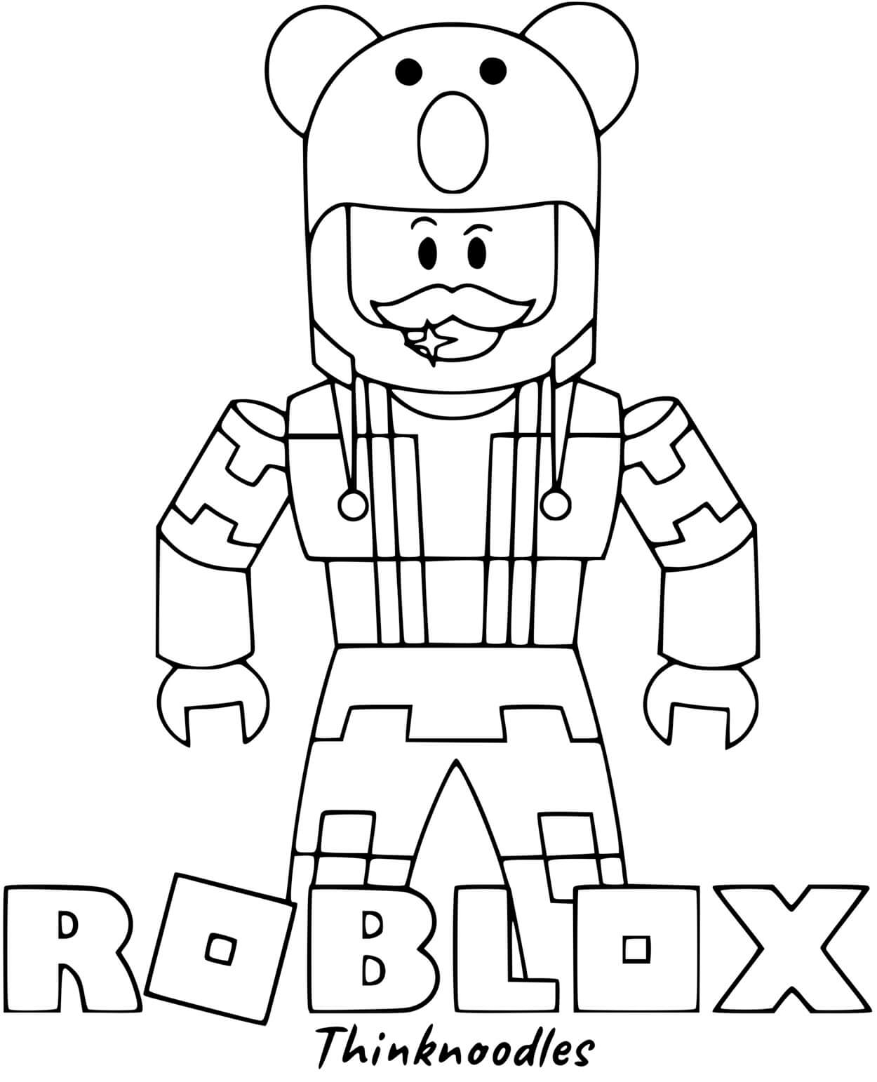 Coloriage Roblox Thinknoodles - Roblox à imprimer