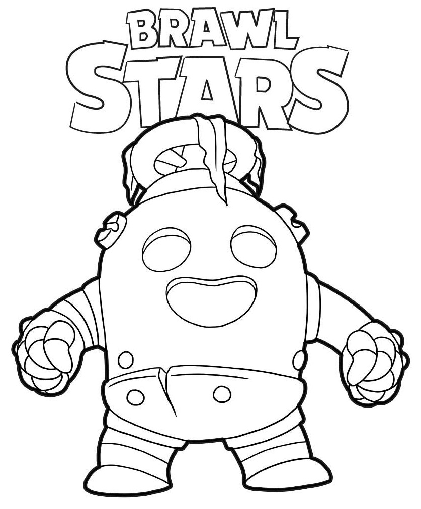 Coloriage Robo Spike Brawl Stars - Brawl stars à imprimer