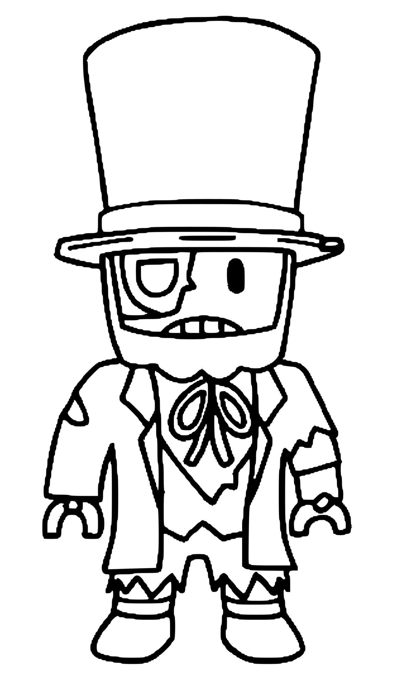 Coloriage Roboham Lincoln Stumble Guys - Stumble guys à imprimer