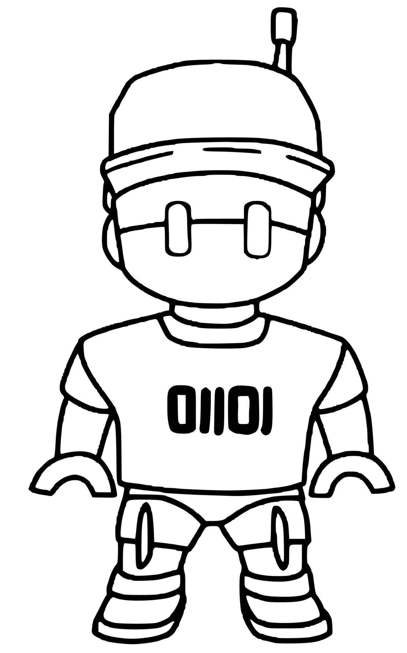 Coloriage Robot Guy Stumble Guys - Stumble guys à imprimer