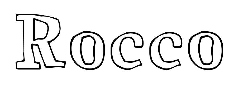 Coloriage Rocco - Prénom à imprimer