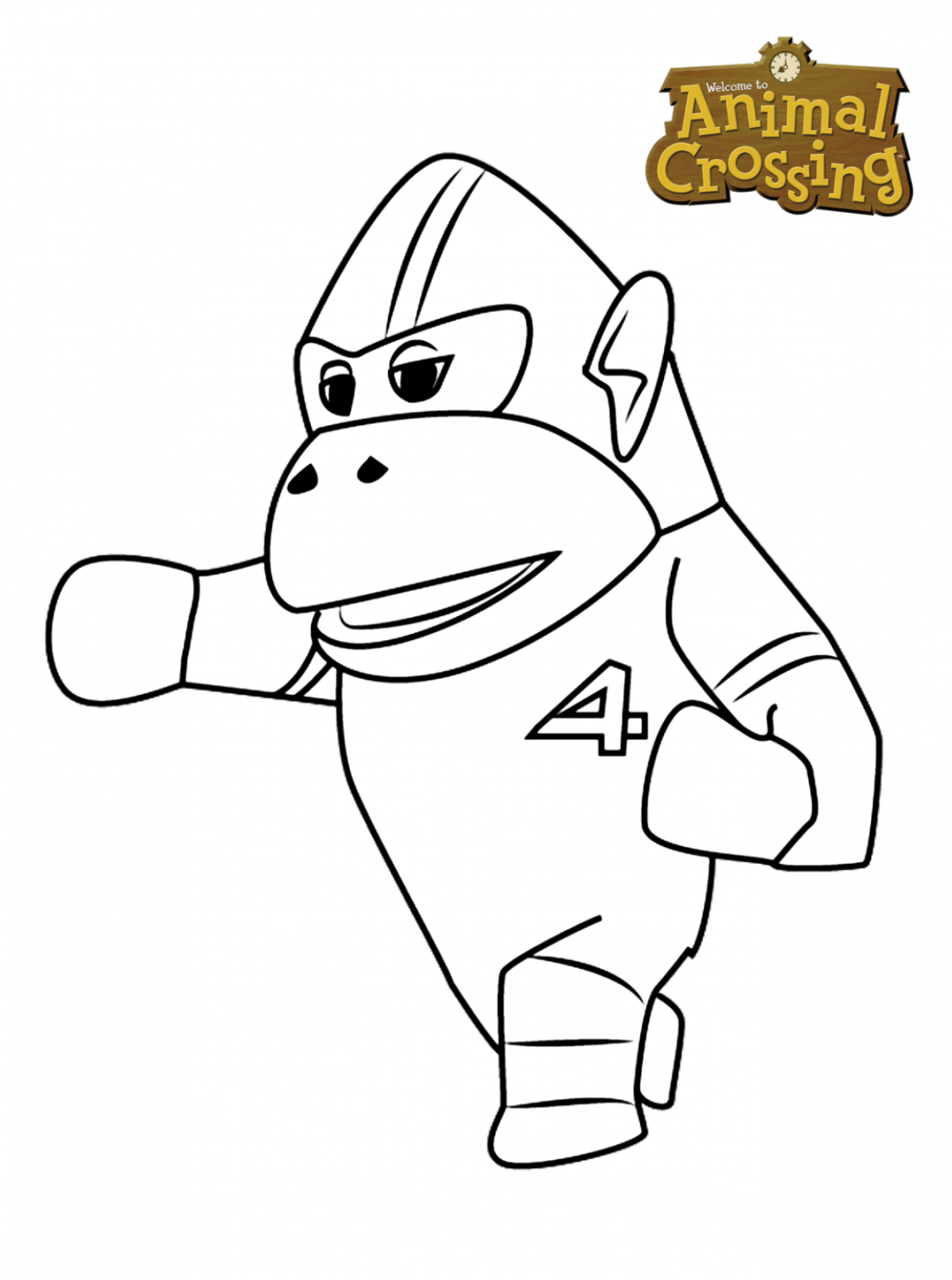 Coloriage Rocket - Animal crossing à imprimer