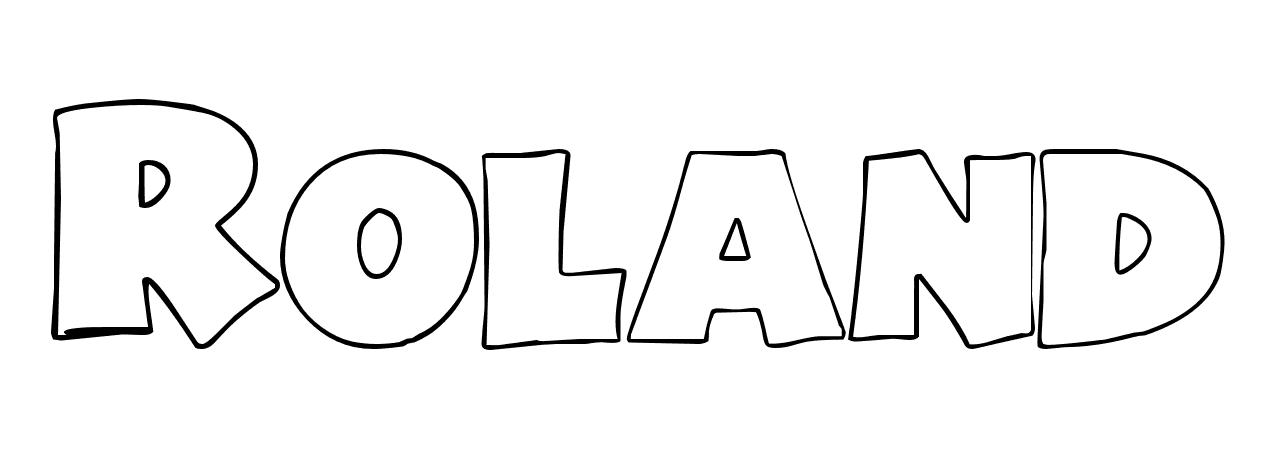 Coloriage Roland - Prénom à imprimer