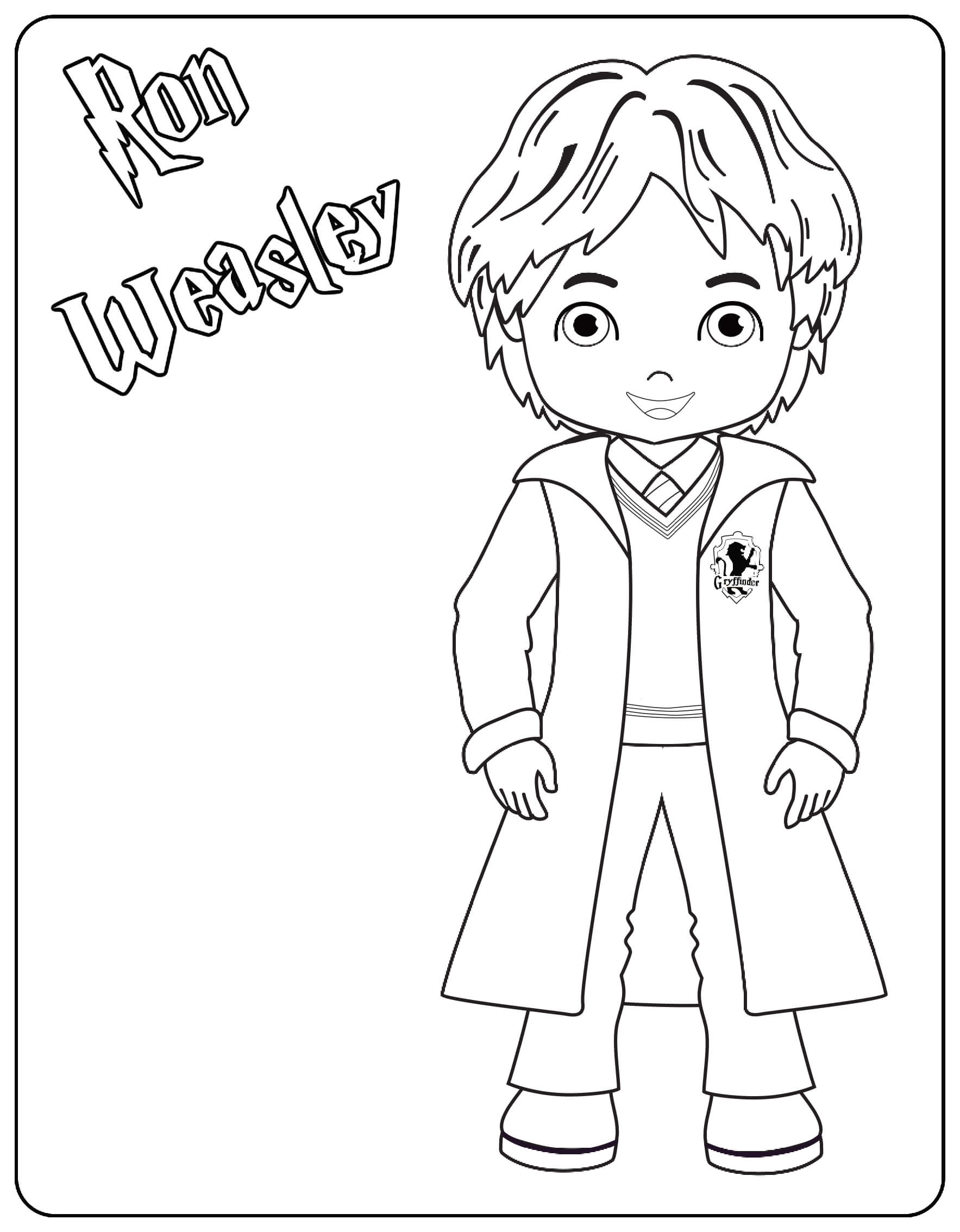 Coloriage Ron Weasley - Harry potter à imprimer
