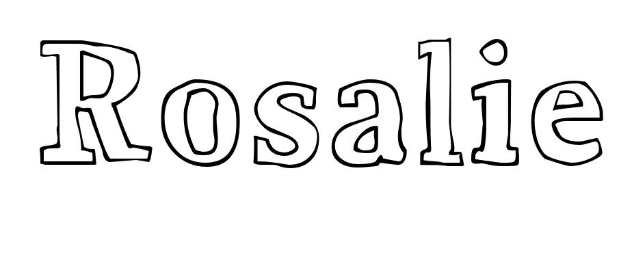 Coloriage Rosalie - Prénom à imprimer
