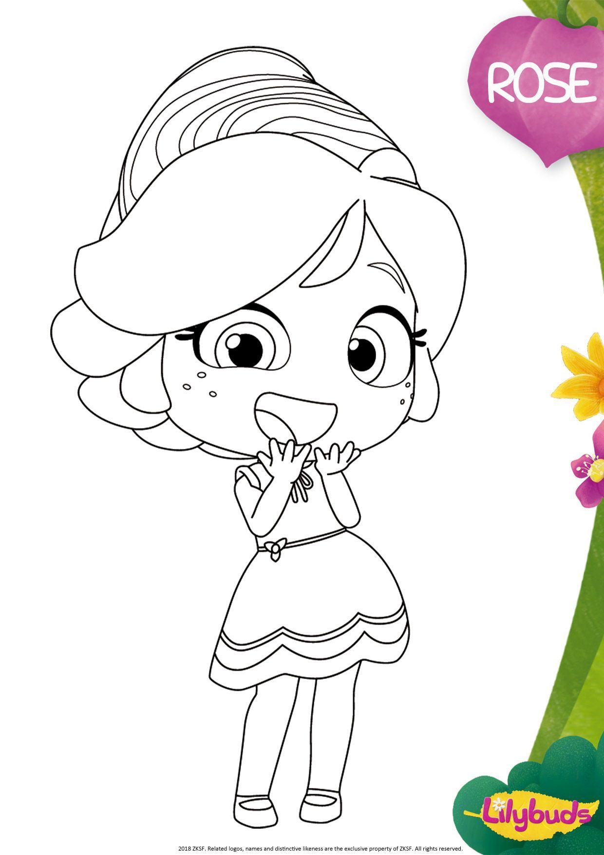 Coloriage Rose - Prénom à imprimer