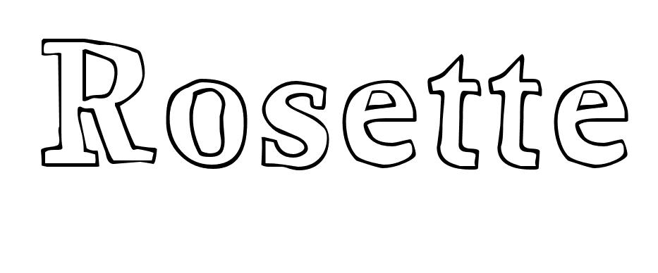Coloriage Rosette - Prénom à imprimer