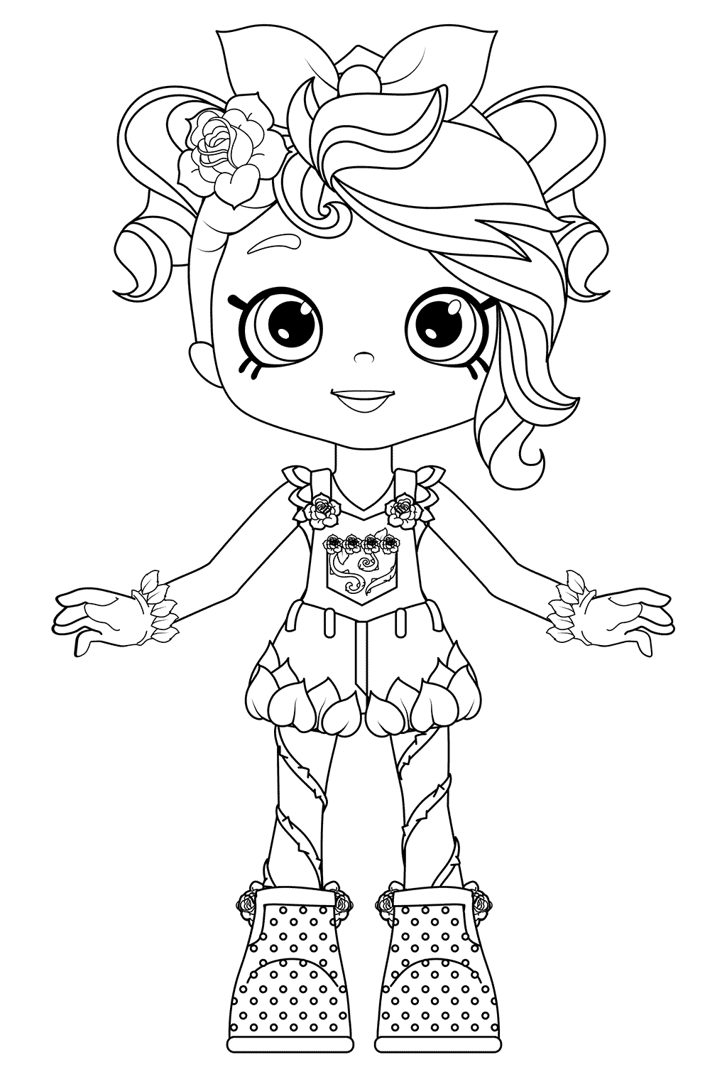 Coloriage Rosie Bloom Colouring Page - Shoppies dolls à imprimer