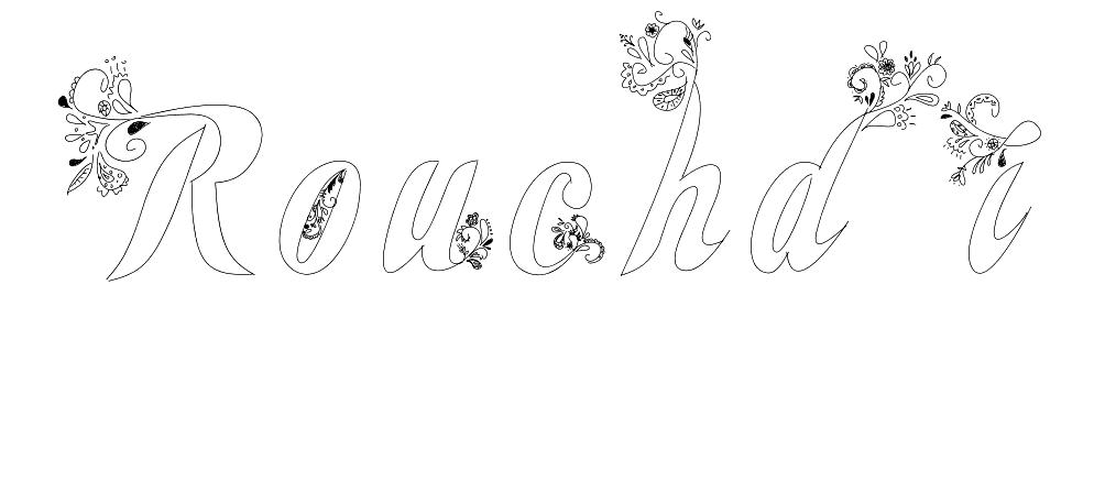 Coloriage Rouchdi - Prénom à imprimer