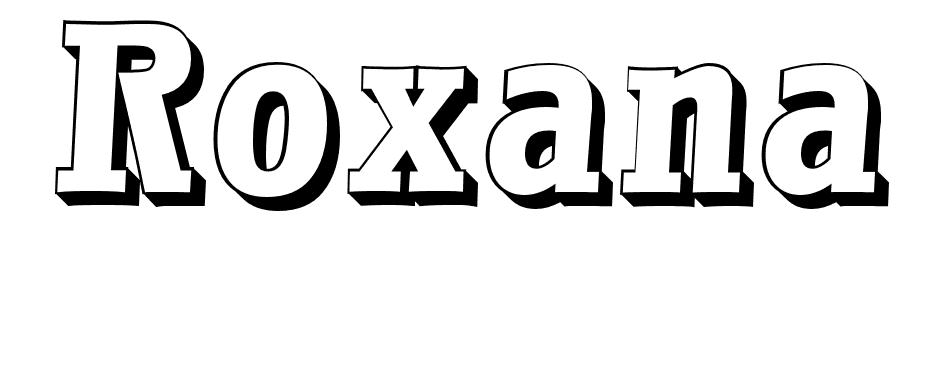 Coloriage Roxana - Prénom à imprimer
