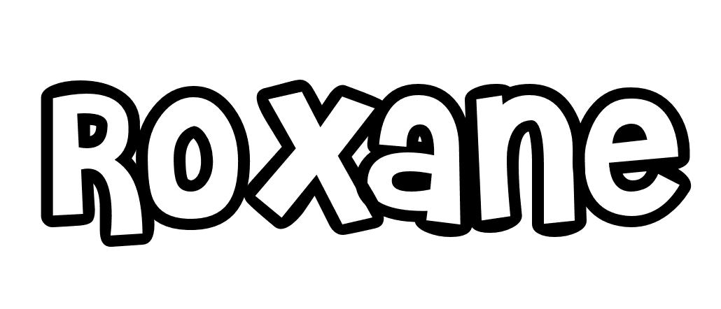 Coloriage Roxane - Prénom à imprimer