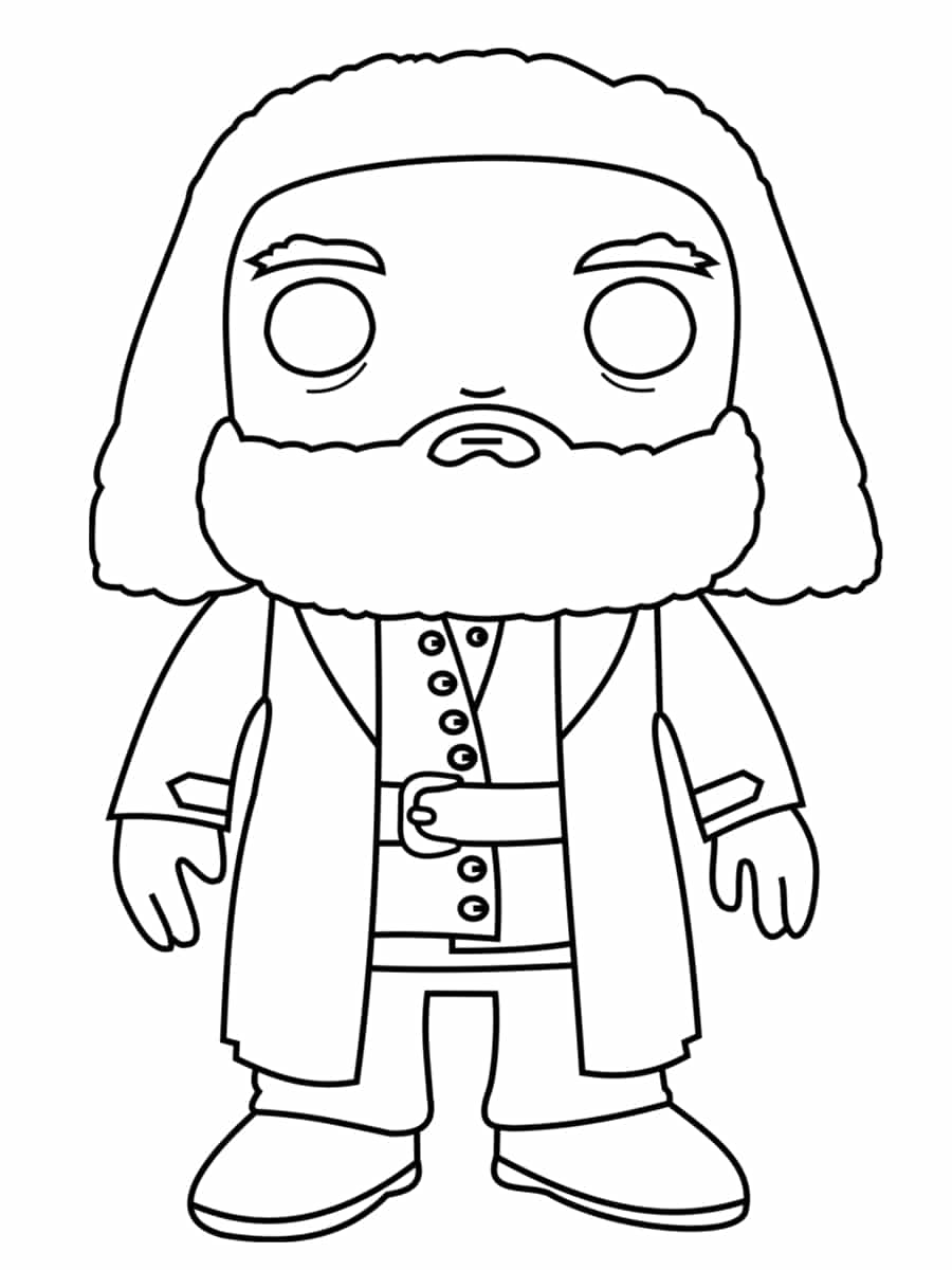 Coloriage Rubeus Hagrid - Harry potter à imprimer