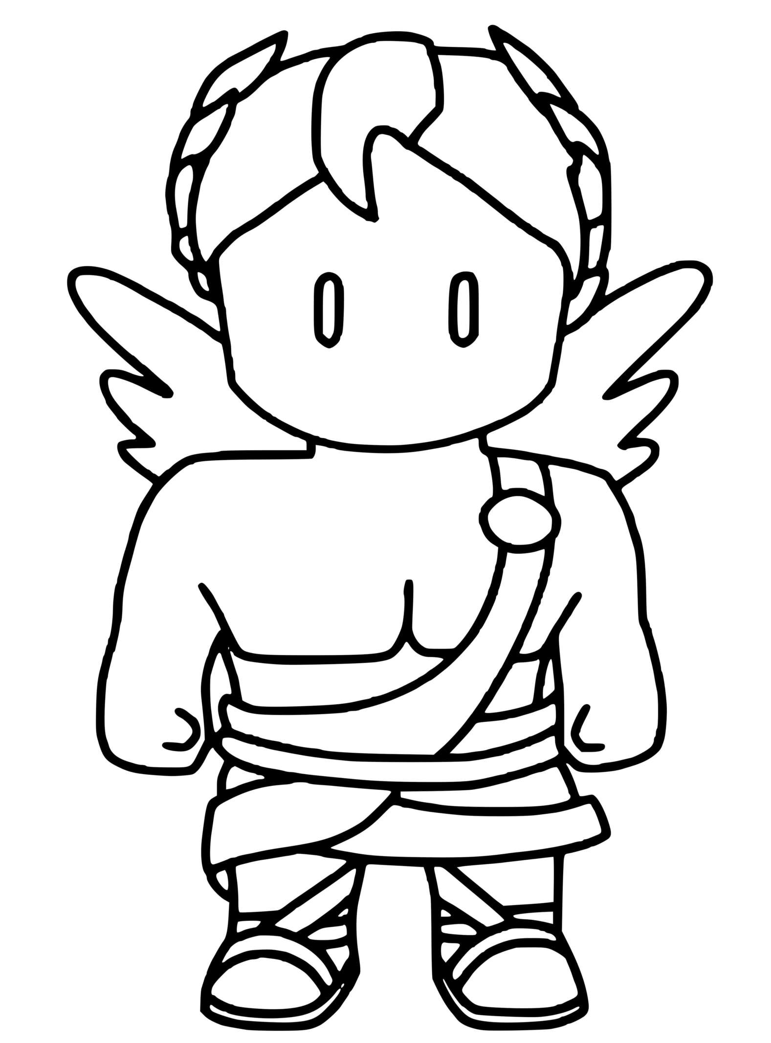 Coloriage Ruby Cupid Stumble Guys - Stumble guys à imprimer