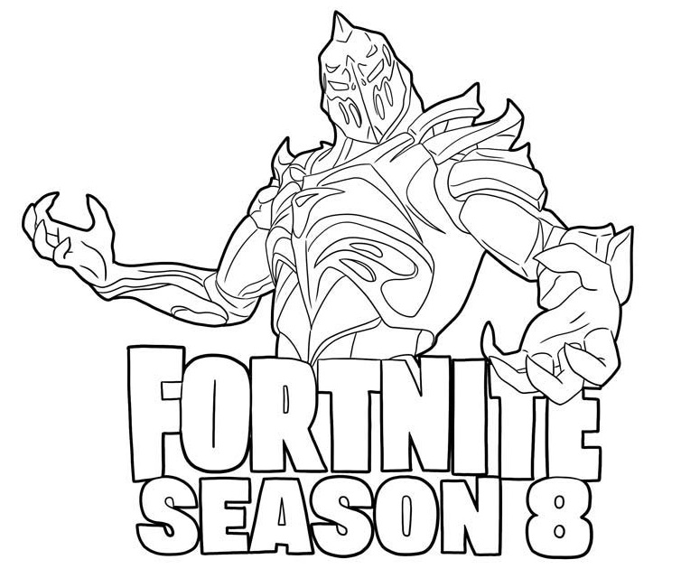 Coloriage Ruin And Season 8 Logo Fortnite - Fortnite à imprimer