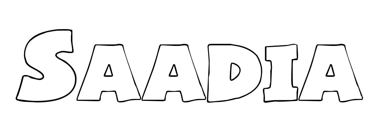 Coloriage Saadia - Prénom à imprimer