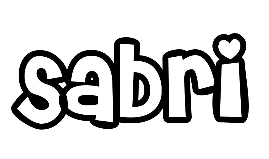 Coloriage Sabri - Prénom à imprimer