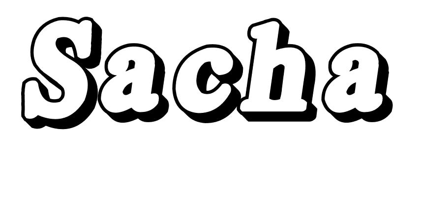 Coloriage Sacha - Prénom à imprimer