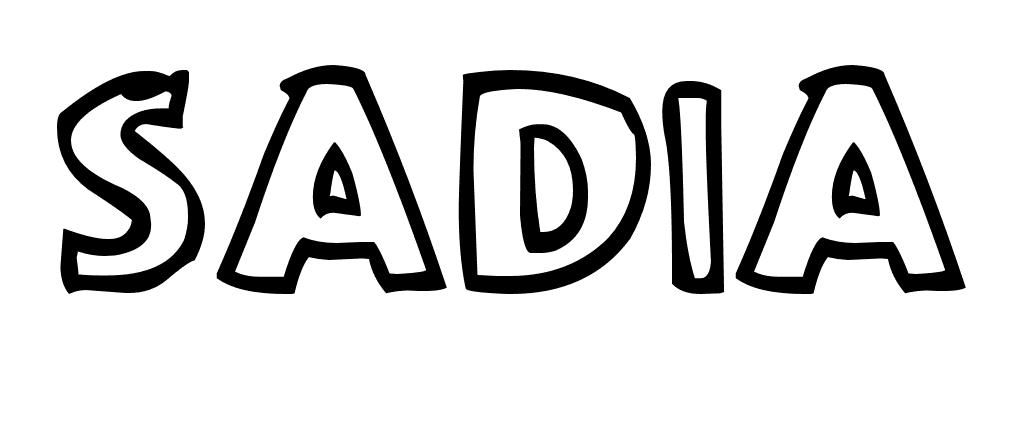 Coloriage Sadia - Prénom à imprimer