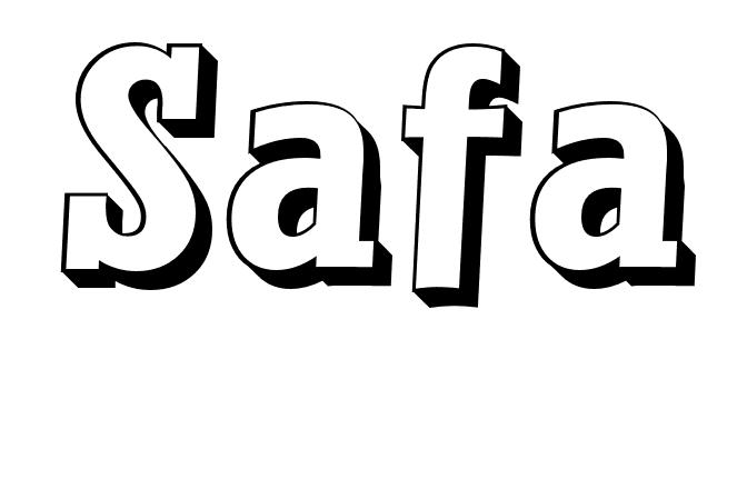 Coloriage Safa - Prénom à imprimer