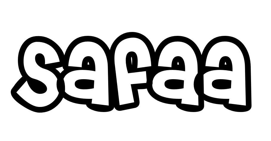 Coloriage Safaa - Prénom à imprimer