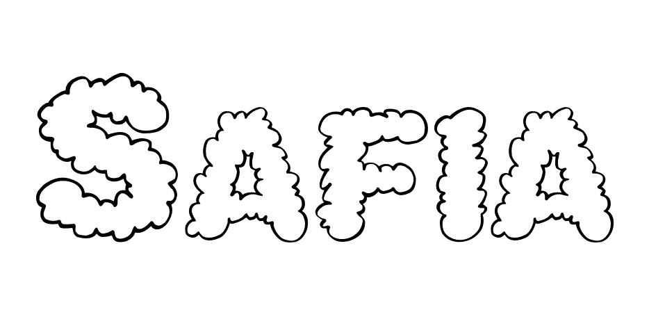 Coloriage Safia - Prénom à imprimer