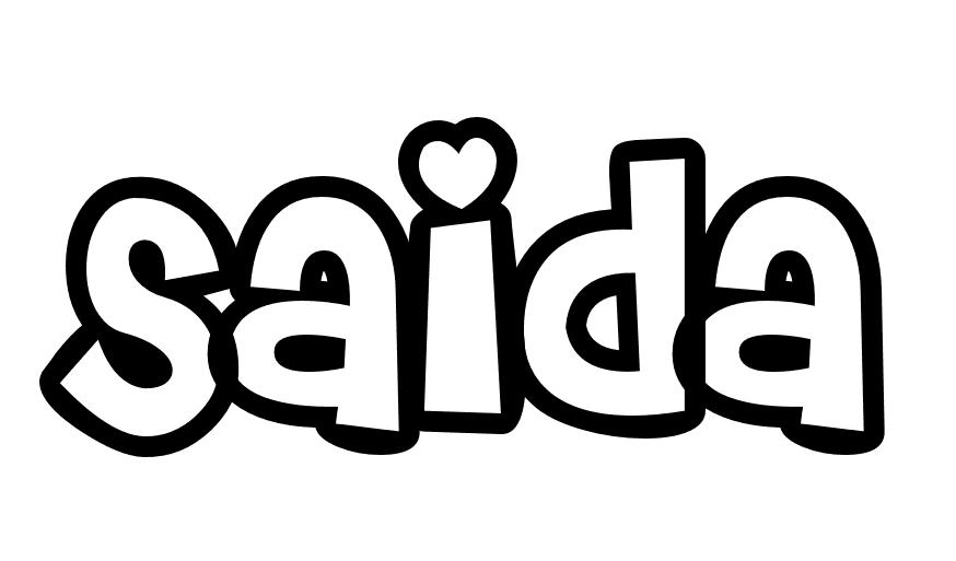 Coloriage Saida - Prénom à imprimer