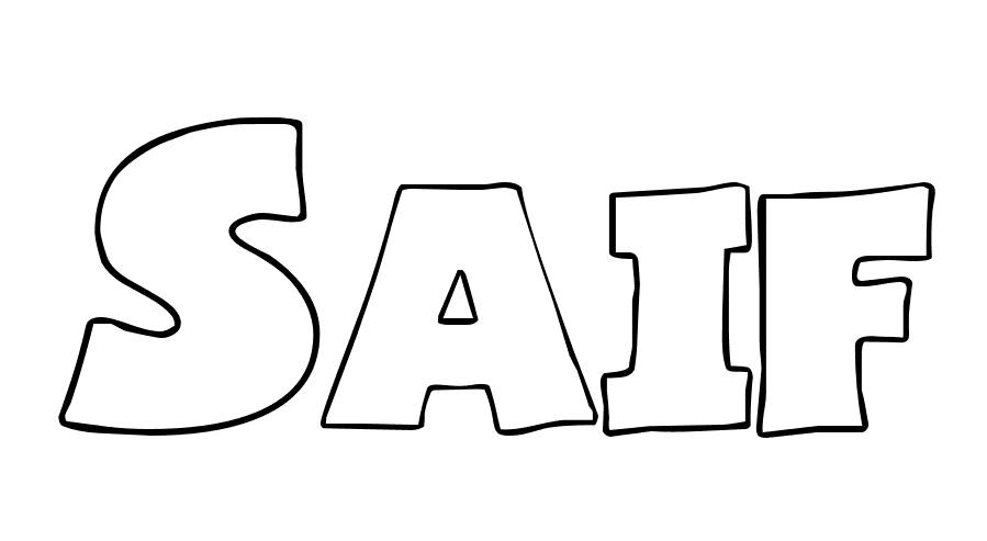 Coloriage Saif - Prénom à imprimer