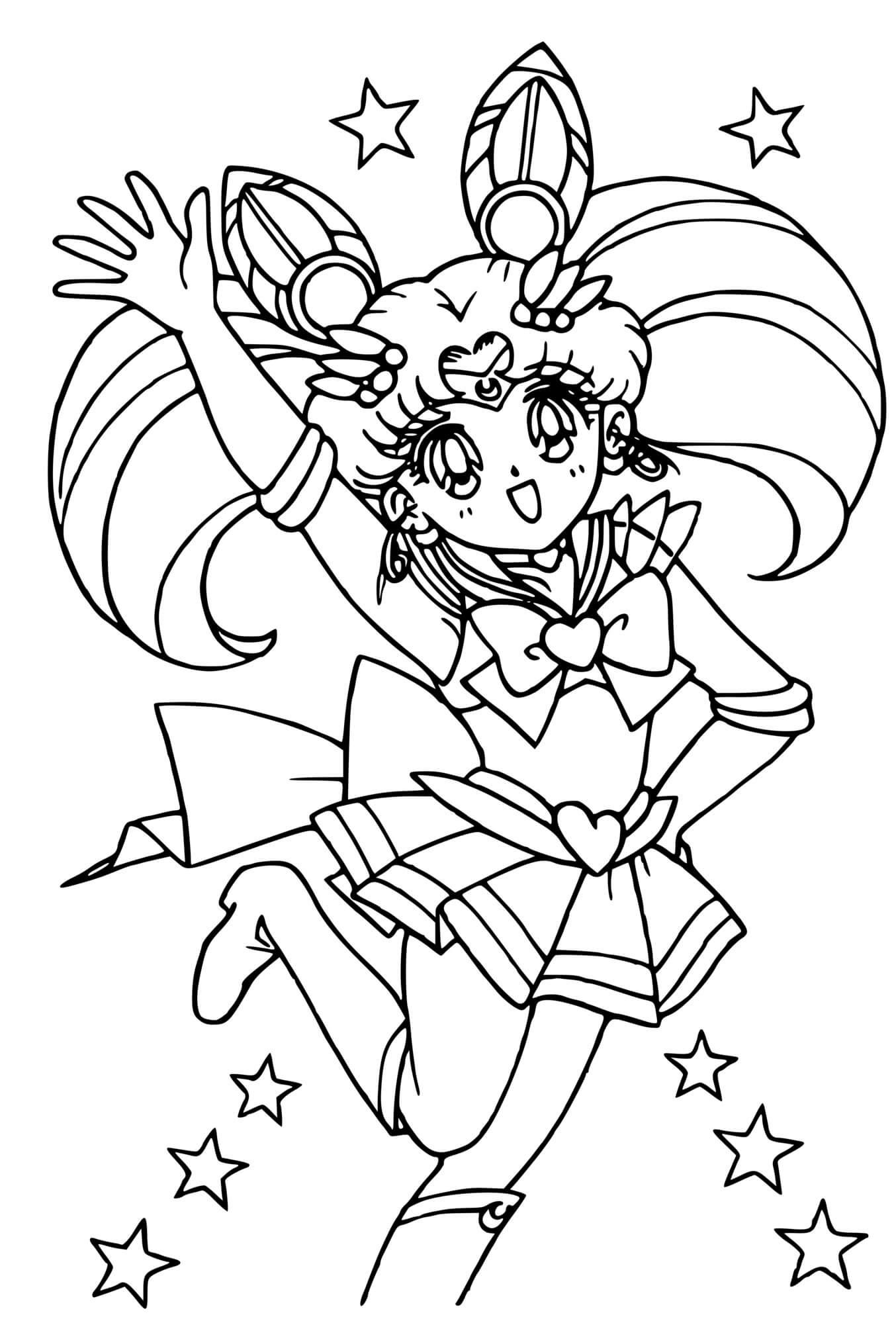 Coloriage Sailor Mini Moon - Sailor moon à imprimer
