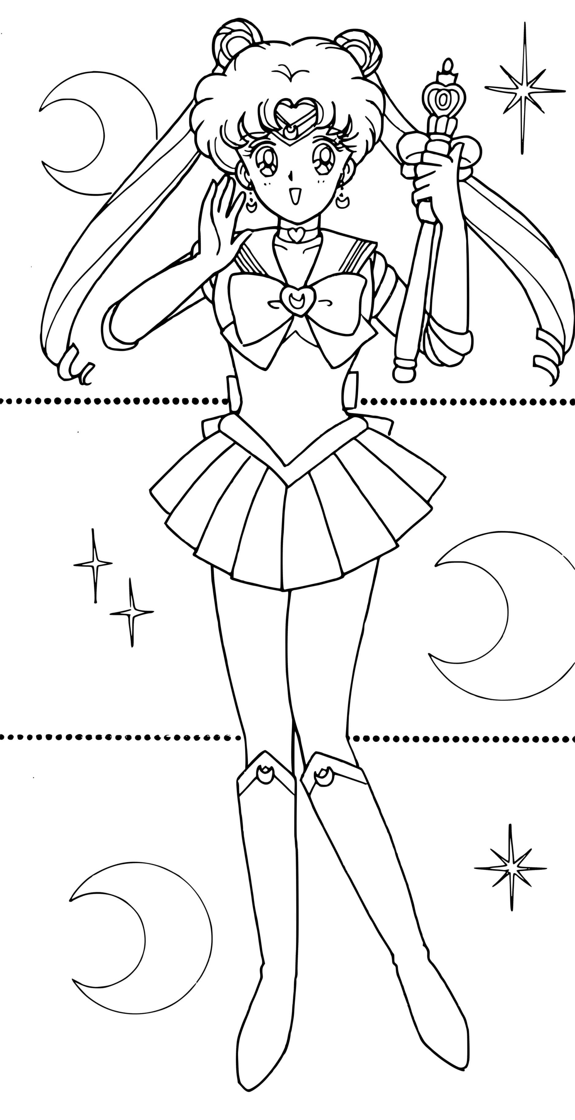 Coloriage Sailor Moon Princess Manga - Sailor moon à imprimer