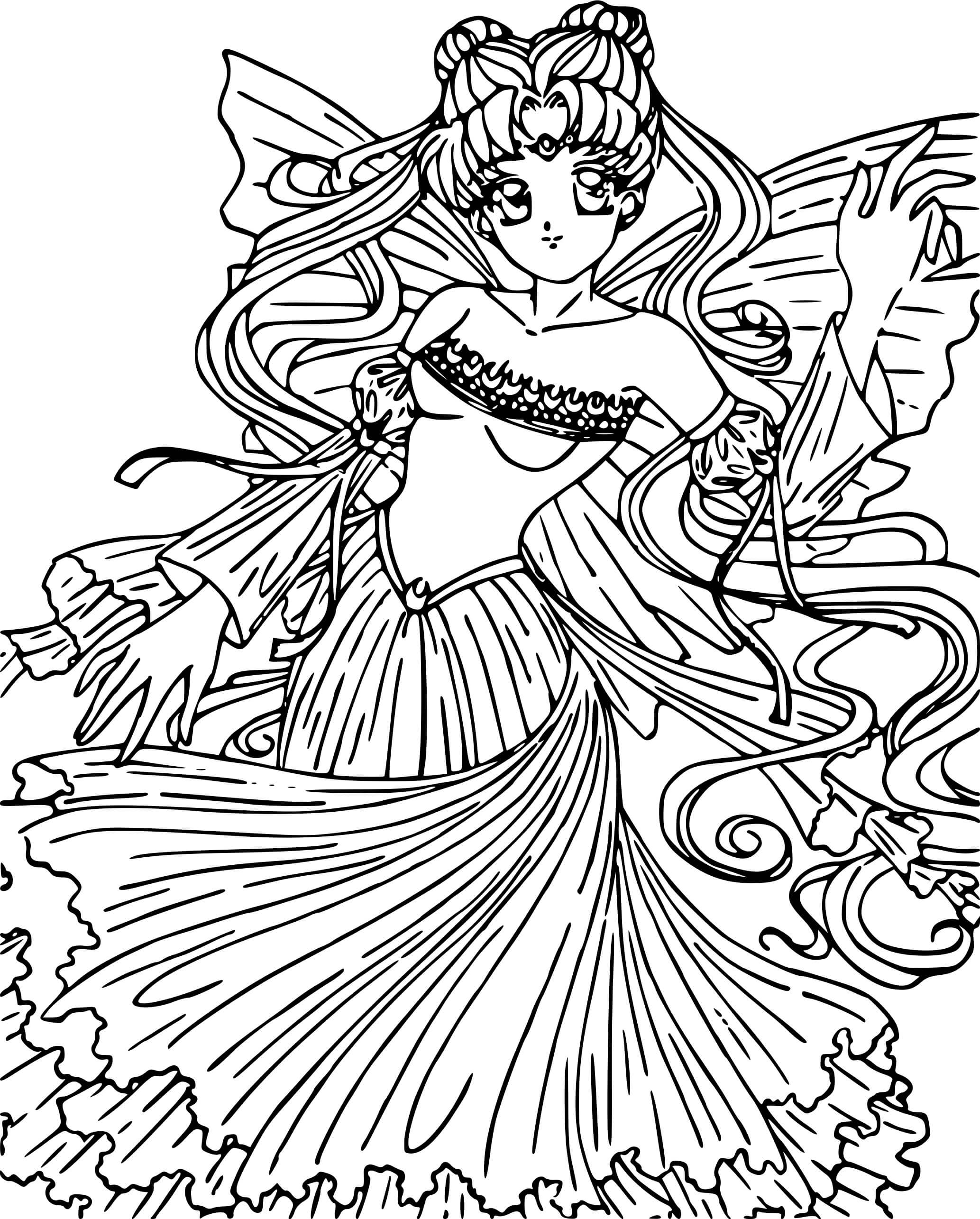 Coloriage Sailor Moon Princess - Sailor moon à imprimer